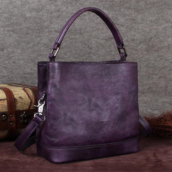 Purple leather style squishiest purse