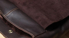 Vintage Leather Brown Mens Cool Leather Backpack Travel Bag for men