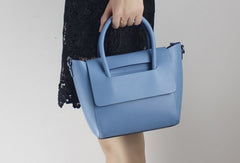 Genuine Leather handbad shoulder bag blue black for women leather shopper bag