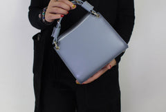 Womens Leather Cube bag shoulder bag black for women leather crossbody bag purse
