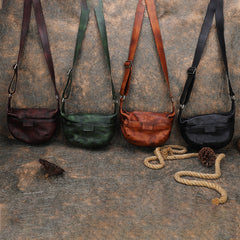 Brown Leather Womens Saddle Shoulder Bags Saddle Vintage Crossbody Purse for Women
