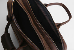 Leather vintage mens Briefcase Shoulder Bag Laptop Bag Handbag