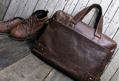Cool leather mens Briefcase laptop Briefcase Business Bag shoulder bag for men