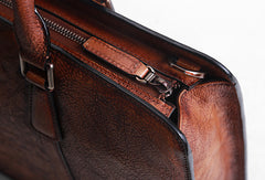 Vintage Leather mens Briefcase Handbag Shoulder Bag Business Bag for Men