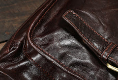 Genuine Leather messenger bag clutch leather men laptop vintage wallet for men