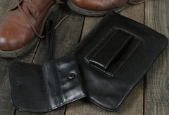 Cool Leather large wristlet wallet leather men zipper clutch wallet for men