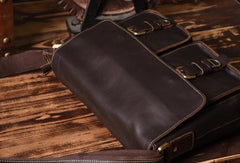 Cool leather mens messenger Bag Vintage shoulder bags vintage laptop bag