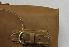 Handmade leather Briefcases men messenger Coffee shoulder bag vintage bag for him
