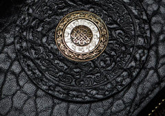 Handmade Leather Black Chain Wallet Mens Biker Wallet Cool Leather Wallet Long Wallets for Men
