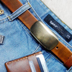 Handmade Leather Brown Mens Belt Leather Belt for Men