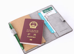 Handmade Leather Cute Womens Passport Wallet Long Travel Wallet for Women