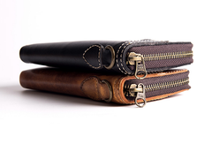 Cool Leather Biker Chain long wallet for men vintage zipper long wallet for men