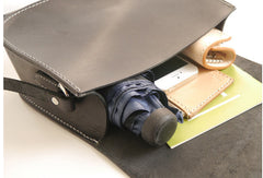Handmade Leather crossbody bag shoulder bag small black for women leather shoulder purse