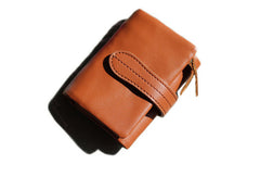 Handmade Genuine leather trifold billfold  purse wallet purse coin women