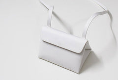 Leather Women Clutch bag shoulder bag triangle black white for leather crossbody bag