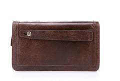 Leather Wristlet Wallet long wallet leather clutch wallet for men