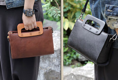 Handmade vintage satchel leather crossbody bag shoulder bag handbag for women
