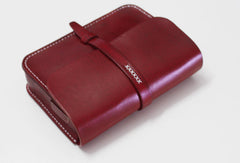 Handmade Leather satchel bag shoulder bag black red for women leather crossbody bag