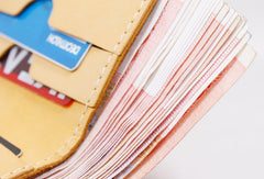 Handmade Leather billfold Minimalist wallet purse women small wallet vintage