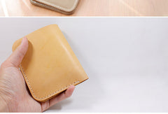Handmade Leather billfold Minimalist wallet purse women small wallet vintage