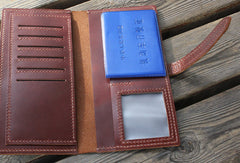 Handmade womens leather wallet long wallet clutch wallet for women