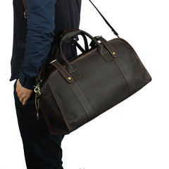 Leather Mens Weekender Bags Vintage Travel Bag Duffle Bag