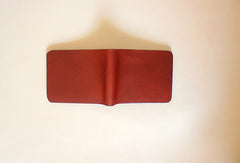 Handmade fashion red cute leather billfold ID card holder bifold wallet for women/lady girl