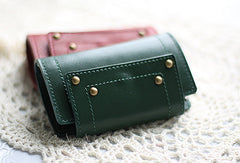Handmade vintage sweet pretty leather small keys wallet pouch purse for women/lady girl