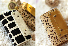 Handmade modern cute cilice pretty leather small keys wallet pouch purse for women/lady girl