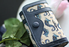 Handmade rustic sweet pretty leather small keys wallet pouch purse for women/lady girl