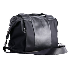 Nylon Leather Handbag Purse Womens Black Nylon Shoulder Bag Nylon Gym Purse for Ladies