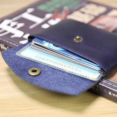 Cute Women Red Brown Leather Mini Card Wallet Coin Wallets Slim Change Wallets For Women