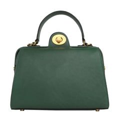 Fashion Womens Brown Leather Handbag Structured Satchel Handbag Brown Leather Shoulder Bag Crossbody Purse