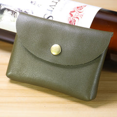 Green Cute Women Leather Card Wallet Mini Coin Wallets Slim Card Holder Wallets For Women