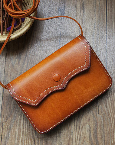 Handmade Leather Small phone Purse shoulder bag leather crossbody bag for women