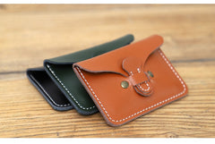 Slim Leather Card Holder Women Brown Mini Coin Wallet Cute Card Wallets For Women
