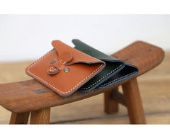 Slim Leather Card Holder Women Brown Mini Coin Wallet Cute Card Wallets For Women