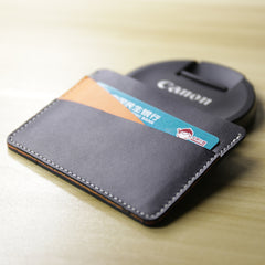 Slim Women Black&Coffee Leather Card Wallet Minimalist Card Holder Wallet For Women