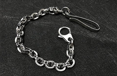 Solid Stainless Steel Cool Punk Rock Skull Wallet Chain Biker Wallet Chain Trucker Wallet Chain for Men