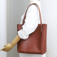 Sqaure LEATHER WOMEN Tote BAGs Brown Handmade Cute Shopper Tote Purses FOR WOMEN