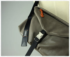 Stylish Men Black Leather Shoulder Purse Side Bag Leather Messenger Bag for Men