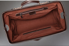 Vintage Leather Mens Large Doctor Bag Weekender Bag Doctor Travel Bag Duffle Bag for Men
