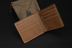 Handmade Alien tooled carved leather custom billfold wallet for men gamers fan