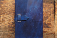 Handmade A5 blue lion custom vintage notebook/travel book/diary/journal
