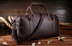 Vintage Cool Leather Mens Weekender Bag Travel Bag Duffle Bag