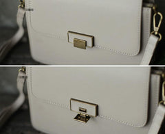 White Leather Satchel Bags Envelope Bags Purses - Annie Jewel