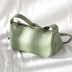 Fashion Leather Green Women's Small Leather Satchel Shoulder Bag Square Crossbody Bag