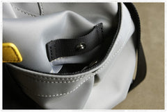 Womens Gray Nylon Shoulder Handbag Purse Unique Nylon Gem Shoulder Purse for Ladies