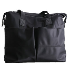 Womens Nylon Leather Shoulder Handbags Womens Black Nylon Travel Purse Nylon Handbag Purse for Ladies