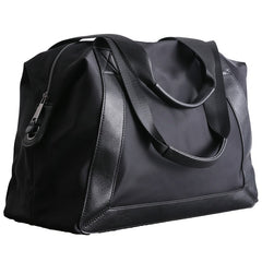 Womens Nylon Leather Travel Handbags Womens Black Nylon Gym Purse Nylon Work Handbag Purse for Ladies